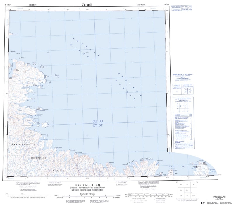 025E - KANGIQSUJUAQ - Topographic Map