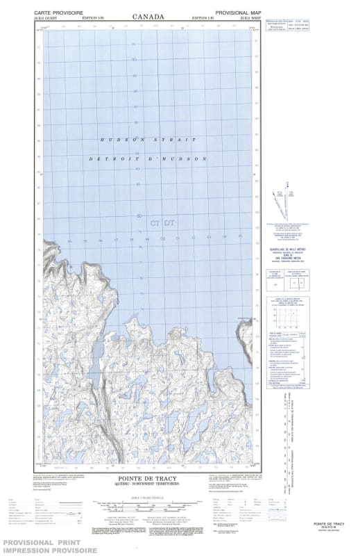 025E02W - POINTE DE TRACY - Topographic Map