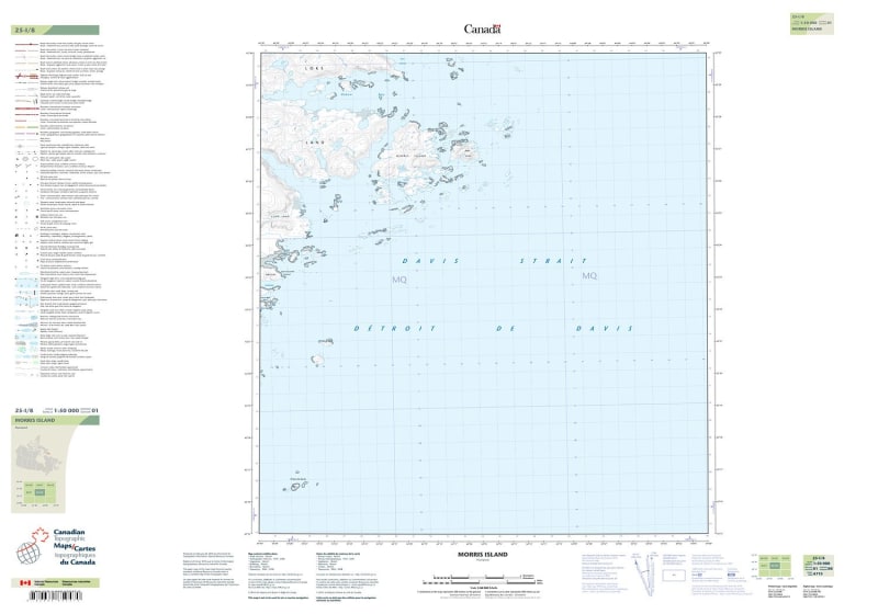 025I08 - MORRIS ISLAND - Topographic Map