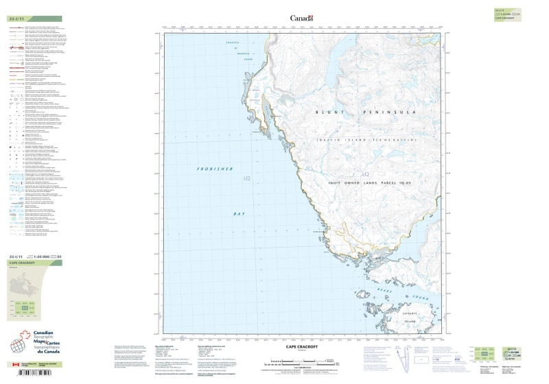 025I11 - CAPE CRACROFT - Topographic Map