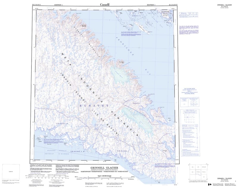 025J - GRINNELL GLACIER - Topographic Map
