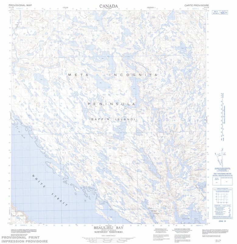 025L16 - BEAULIEU BAY - Topographic Map