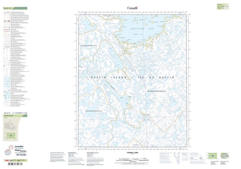 026E14 - TUNNIL LAKE - Topographic Map
