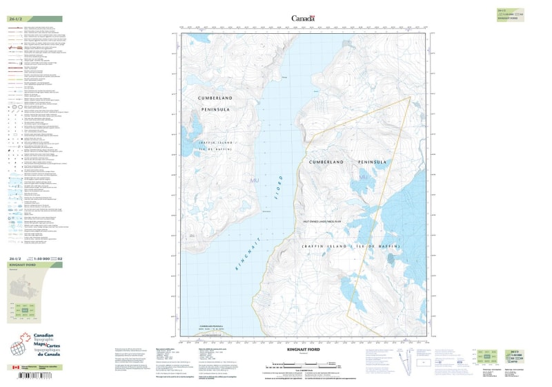 026I02 - KINGNAIT FIORD - Topographic Map