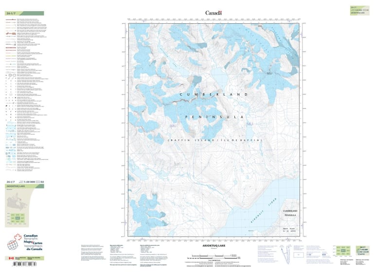 026I07 - AKIOKTUQ LAKE - Topographic Map