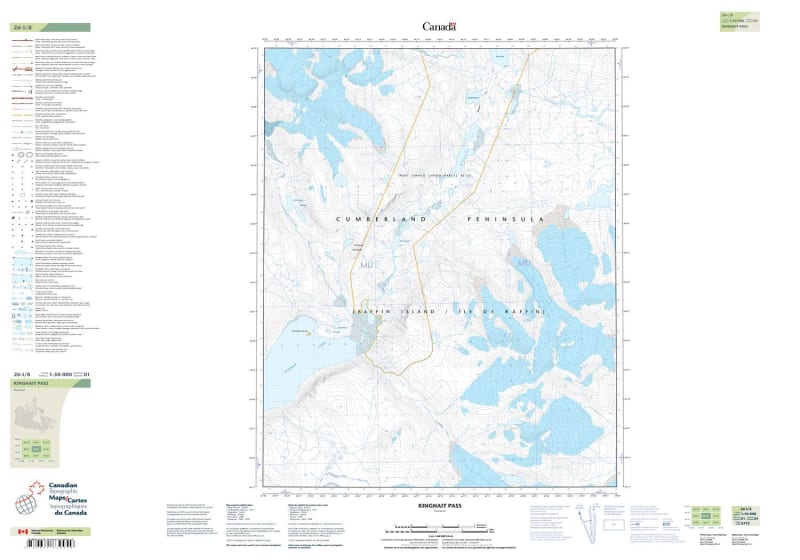 026I08 - KINGNAIT PASS - Topographic Map