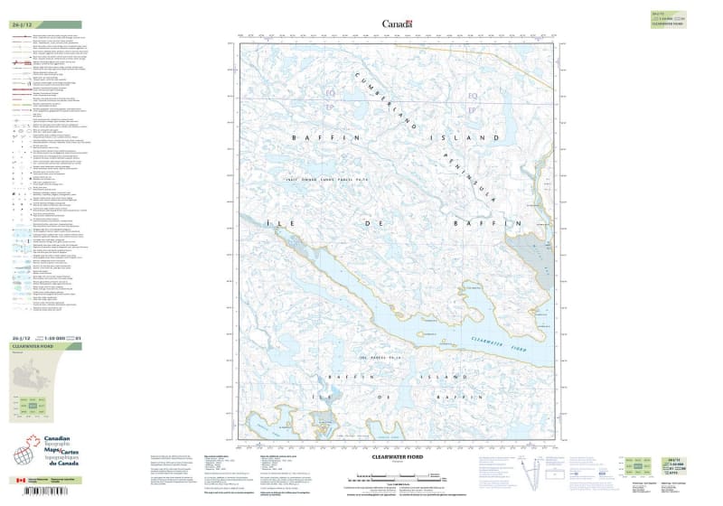 026J12 - CLEARWATER FIORD - Topographic Map