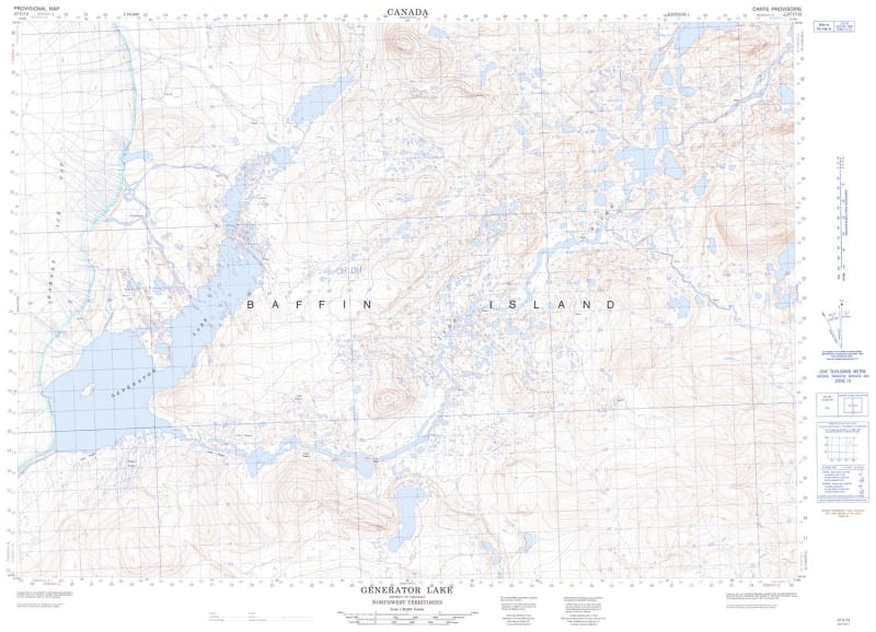 027C12 - GENERATOR LAKE - Topographic Map