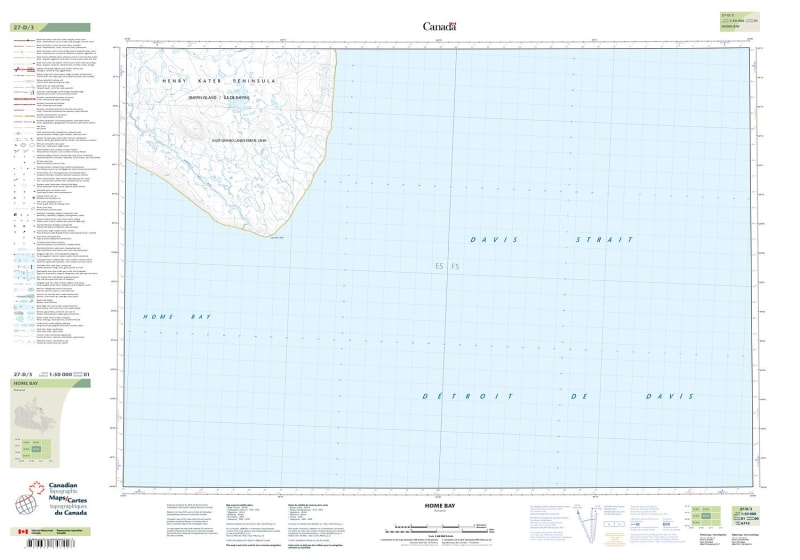 027D03 - HOME BAY - Topographic Map