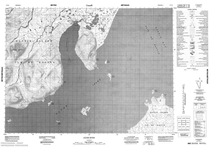 027F08 - CLYDE RIVER - Topographic Map