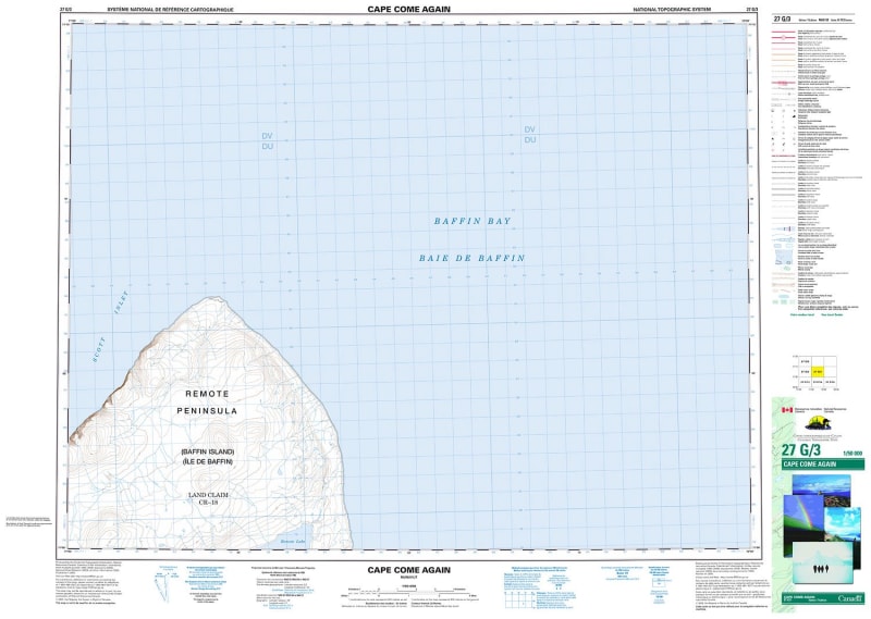 027G03 - QAQULLUIT NUVUA - Topographic Map
