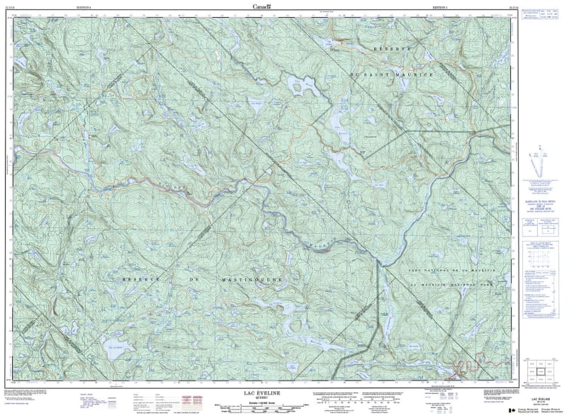 031I14 - LAC EVELINE - Topographic Map