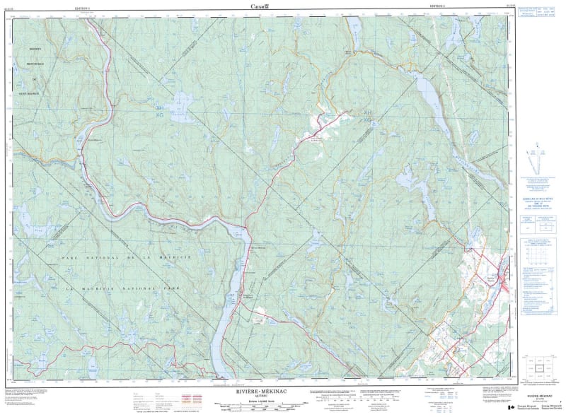 031I15 - RIVIERE-MEKINAC - Topographic Map