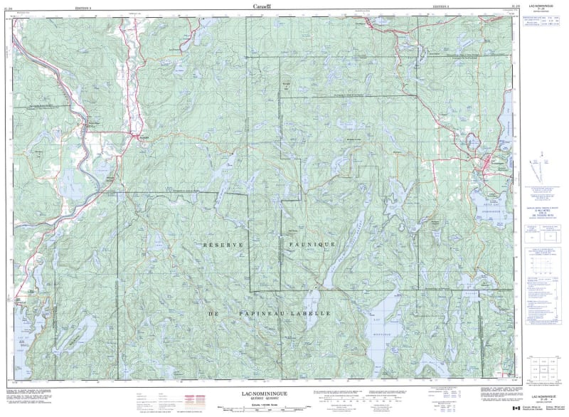031J06 - LAC-NOMININGUE - Topographic Map