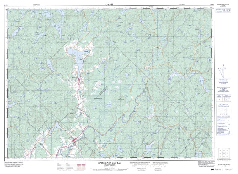 031J14 - SAINTE-ANNE-DU-LAC - Topographic Map