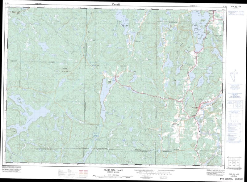 031K01 - BLUE SEA LAKE - Topographic Map