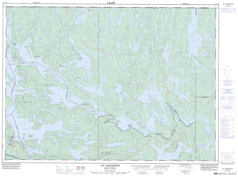 031L15 - LAC GRINDSTONE - Topographic Map