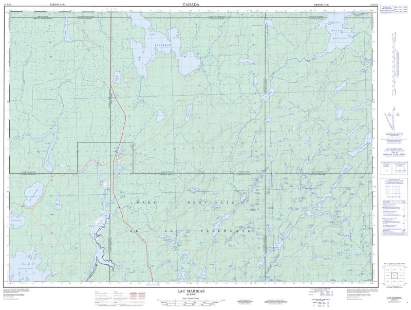 031N14 - LAC MARRIAS - Topographic Map