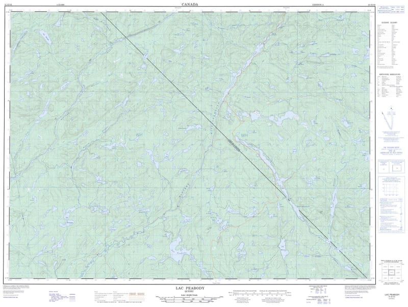 031O10 - LAC PEABODY - Topographic Map