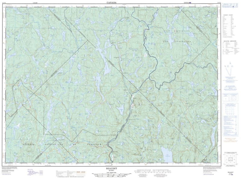 031P08 - BEAUDET - Topographic Map