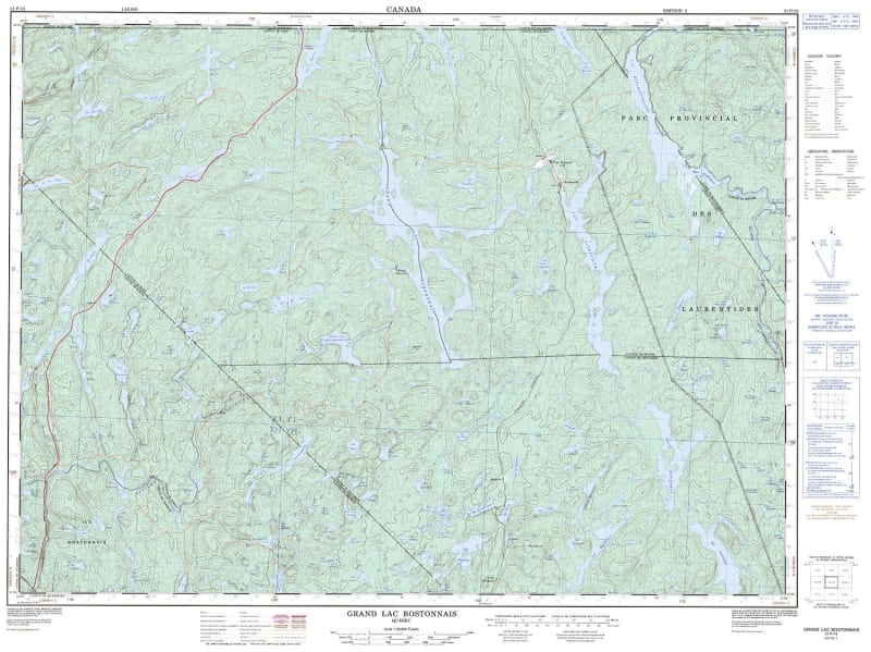 031P16 - GRAND LAC BOSTONNAIS - Topographic Map