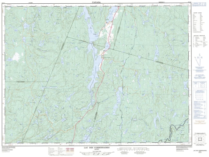 032A01 - LAC DES COMMISSAIRES - Topographic Map