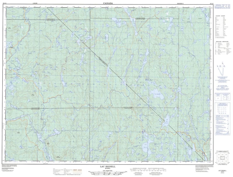 032A05 - LAC BIGNELL - Topographic Map