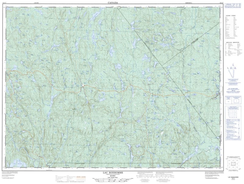032A07 - LAC BONHOMME - Topographic Map