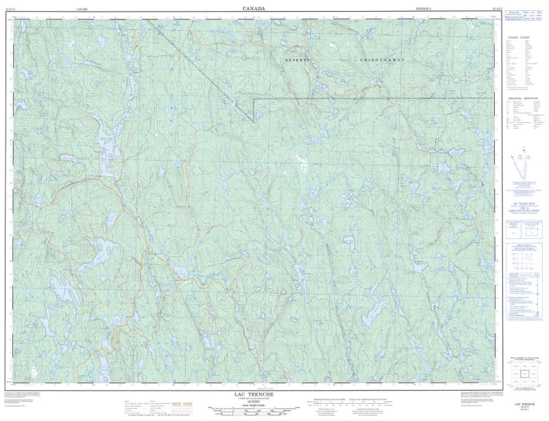 032A11 - LAC TRENCHE - Topographic Map
