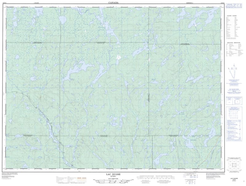 032B02 - LAC DUGRE - Topographic Map