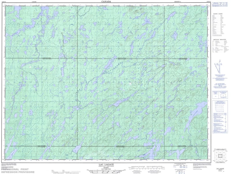 032B14 - LAC LAGACE - Topographic Map