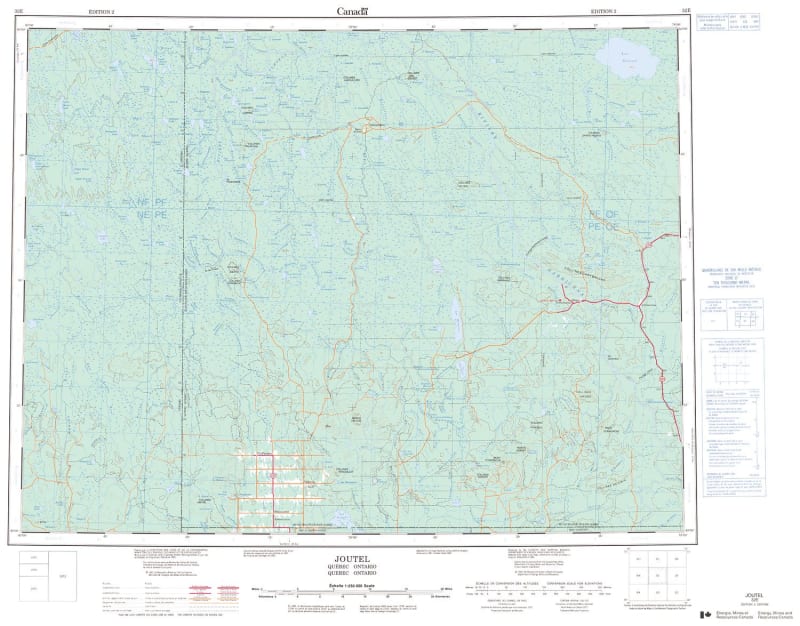 032E - JOUTEL - Topographic Map