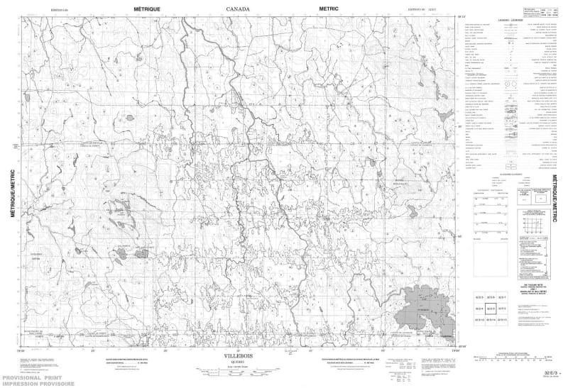 032E03 - VILLEBOIS - Topographic Map