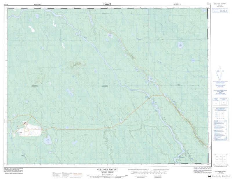032E15 - COLLINES GAUDET - Topographic Map