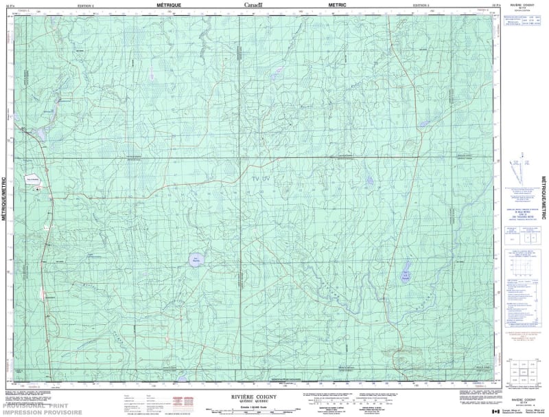 032F04 - RIVIERE COIGNY - Topographic Map