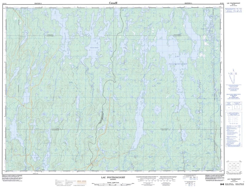 032G01 - LAC POUTRINCOURT - Topographic Map