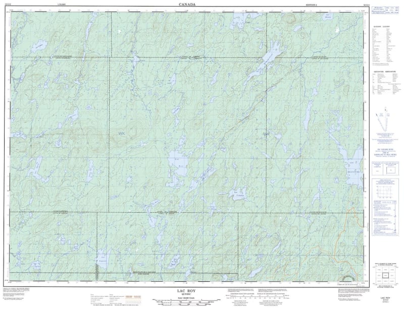 032G02 - LAC ROY - Topographic Map
