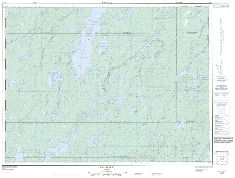 032G03 - LAC HEBERT - Topographic Map