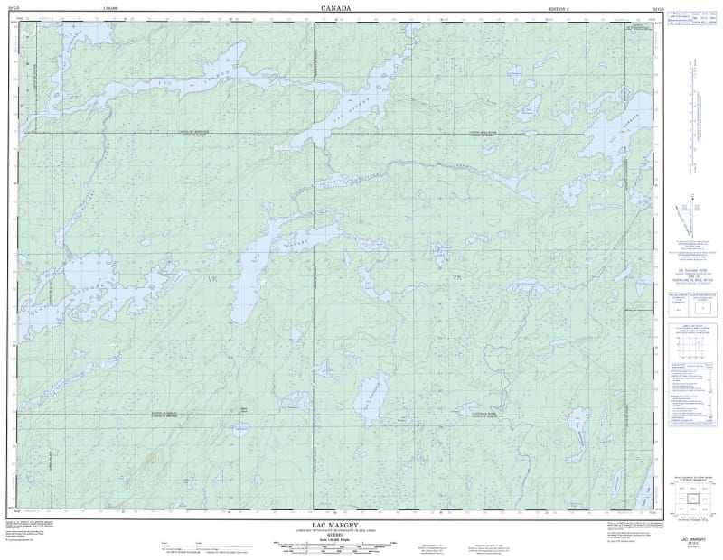 032G05 - LAC MARGRY - Topographic Map