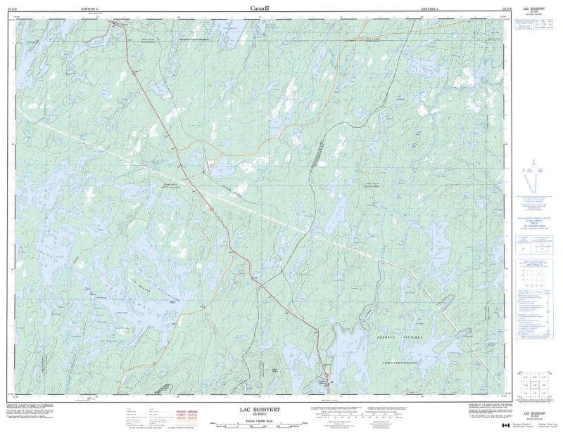 032G09 - LAC BOISVERT - Topographic Map