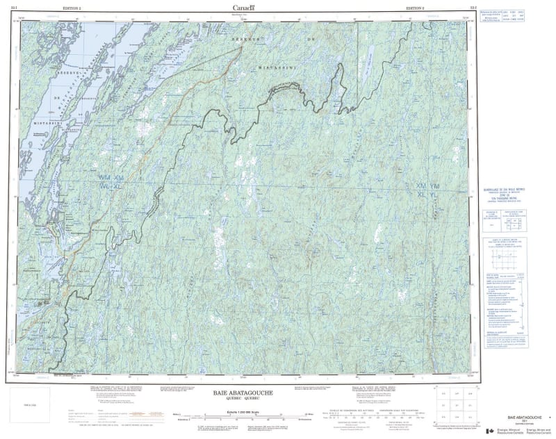 032I - BAIE ABATAGOUCHE - Topographic Map