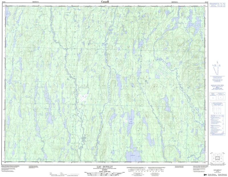 032I03 - LAC DUTILLY - Topographic Map