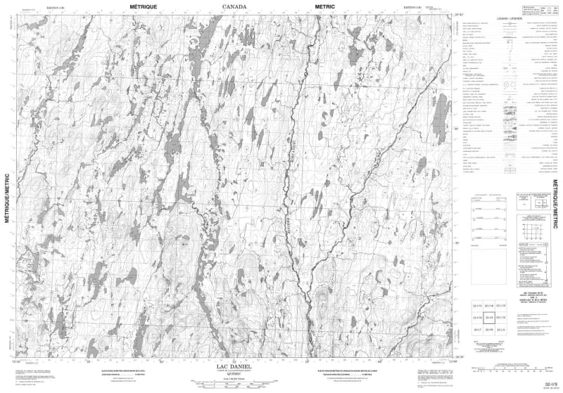 032I09 - LAC DANIEL - Topographic Map