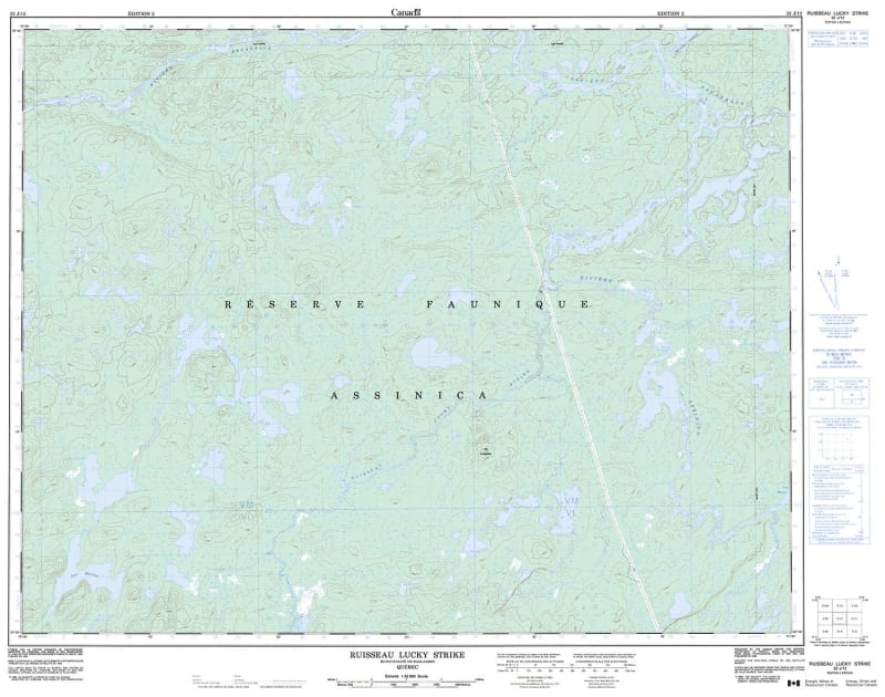 032J12 - RUISSEAU LUCKY STRIKE - Topographic Map