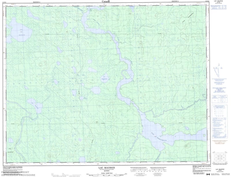 032K05 - LAC MAURICE - Topographic Map