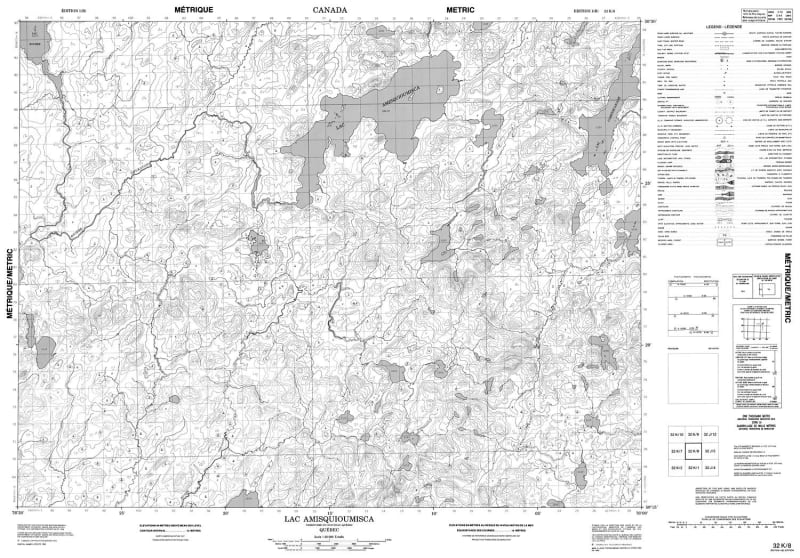 032K08 - LAC AMISQUIOUMISCA - Topographic Map