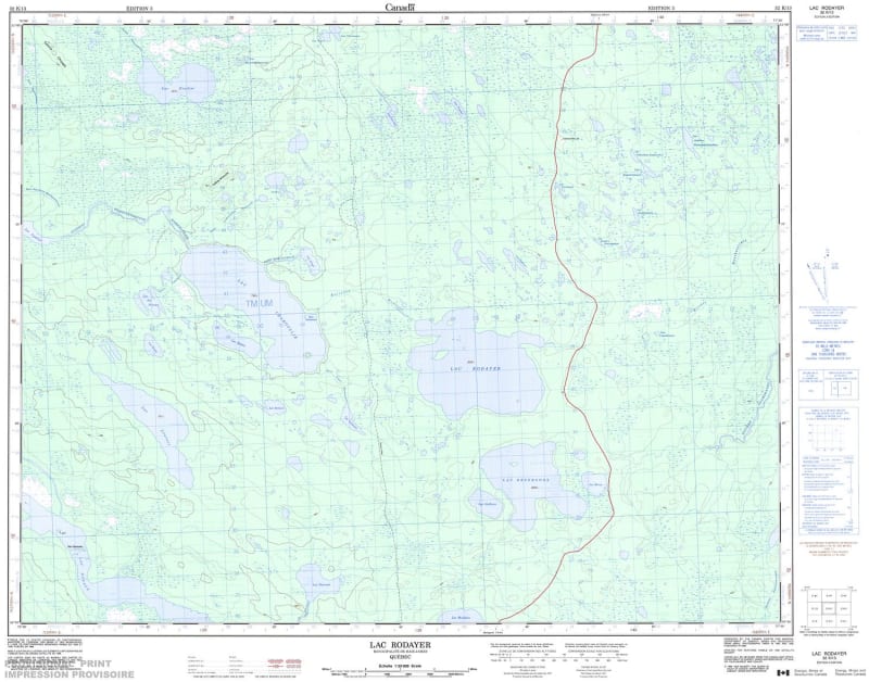 032K13 - LAC RODAYER - Topographic Map