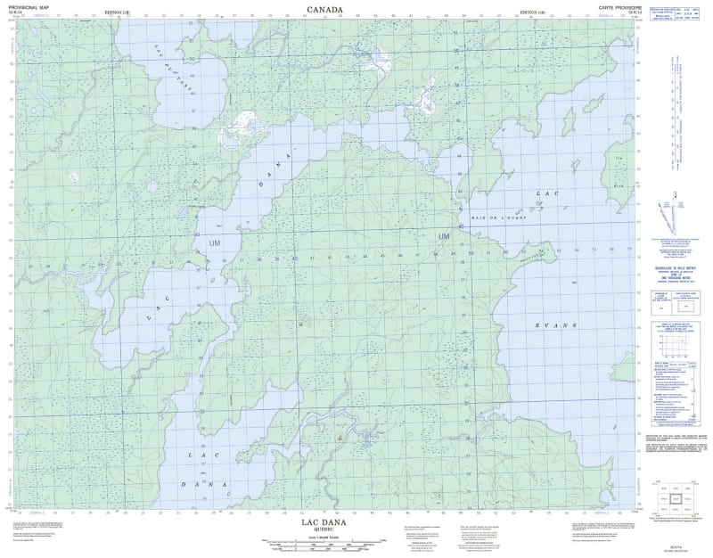 032K14 - LAC DANA - Topographic Map