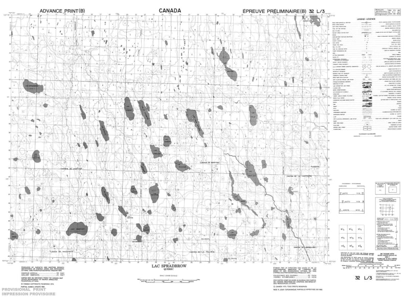 032L03 - LAC SPRADBROW - Topographic Map