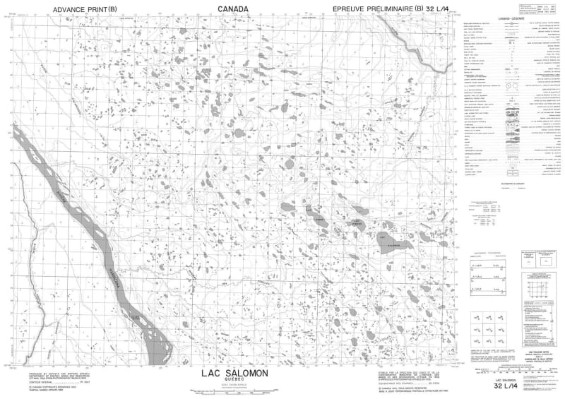 032L14 - LAC SALOMON - Topographic Map